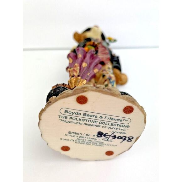 Boyd's Bear & Friends Honker T. Flatfoot Send in the Clowns Figurine 1999 Decor - Picture 7 of 9
